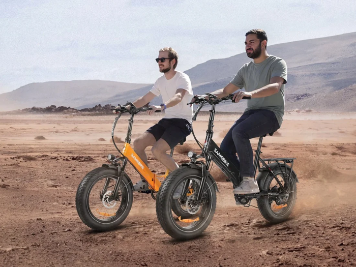 Электровелосипед Samebike LOTDM200-II (750 Вт, 13 А*ч, 48 В), колеса 20", с ручкой газа, черный