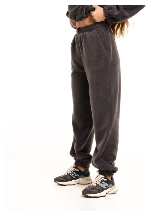 Темно-серый зимний костюм флисовый. Теплый костюм женский Pobedov Huggi женский