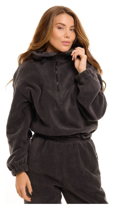 Темно-серый зимний костюм флисовый. Теплый костюм женский Pobedov Huggi женский