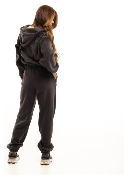 Темно-серый зимний костюм флисовый. Теплый костюм женский Pobedov Huggi женский