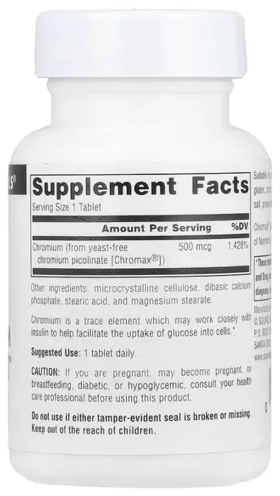 Ultra Chromium Picolinate 500™ 500 mcg - 60 tabs