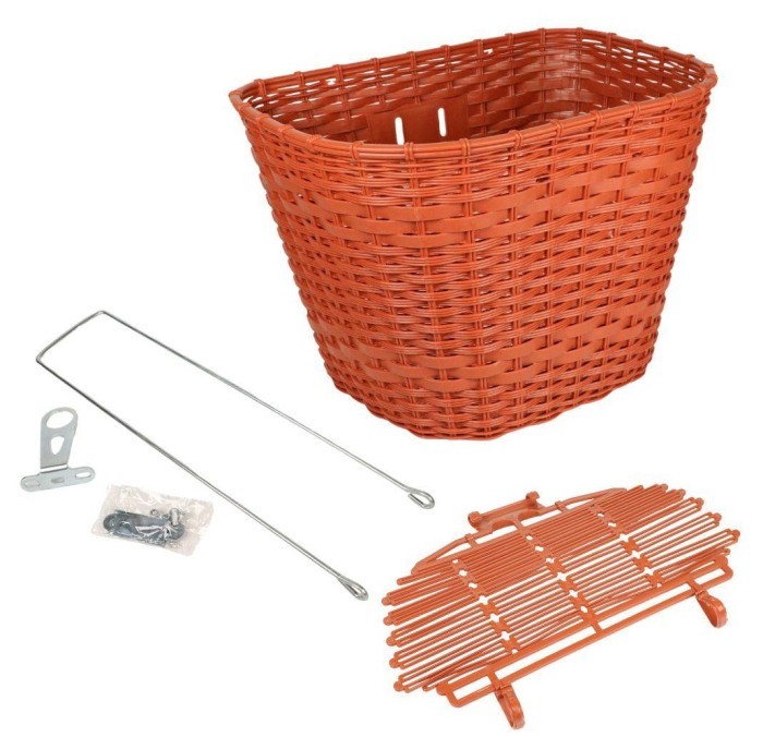 Кошик Пластик на рульову колонку 24-28" 360*250*250 мм зі стійкою 400L 25,4" CK-006S коричневий з кришкою, укр, укр