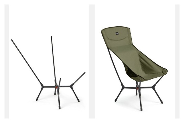 Стілець складаний ультралегкий Naturehike CNK2550JJ013 Yamami YL01, розмір L, алюміній, сірий