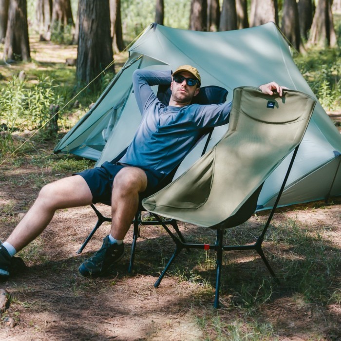 Стілець складаний ультралегкий Naturehike CNK2550JJ013 Yamami YL01, розмір L, алюміній, сірий, укр, укр