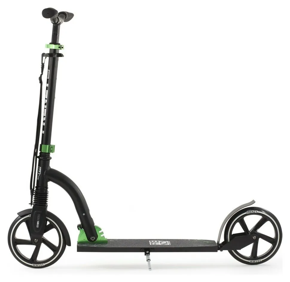 Самокат Frenzy Suspension Recreational 205 mm (Чорно-зелений)