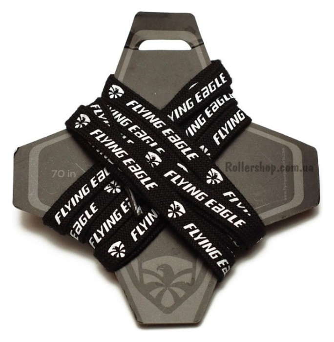 Шнурки для роликів Flying Eagle Pro чорні, укр, укр