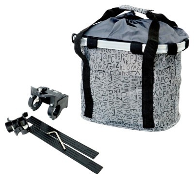 Велосумка корзина 30x25x25cmсм серый с буквами BRAVVOS.