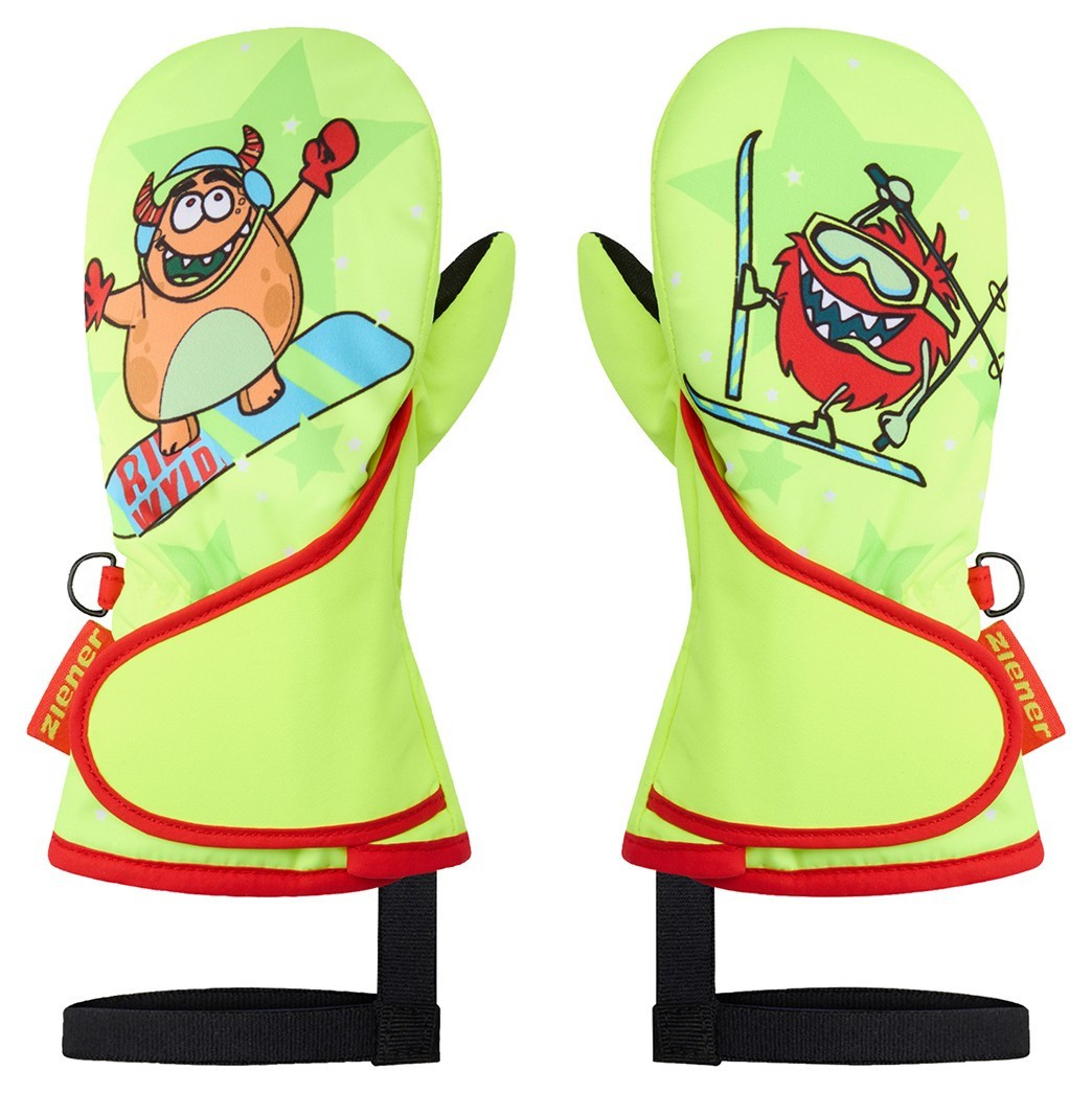 Ziener перчатки лыжные Lemmi Jr poison yellow 2
