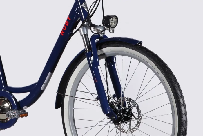 Велосипед з електроприводом 26" AL Dorozhnik eRUBY DD FR рама-17" 48B 15А*г 500Вт темно-синій 2026