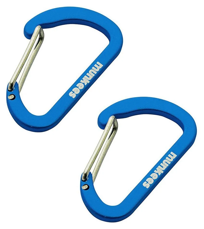 Munkees 3251 карабін Flat Wiregate 4 мм x 40 мм (пара) dark blue (3251-DB)