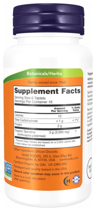 Spirulina 500 mg - 100 tabs (Поврежденная банка)