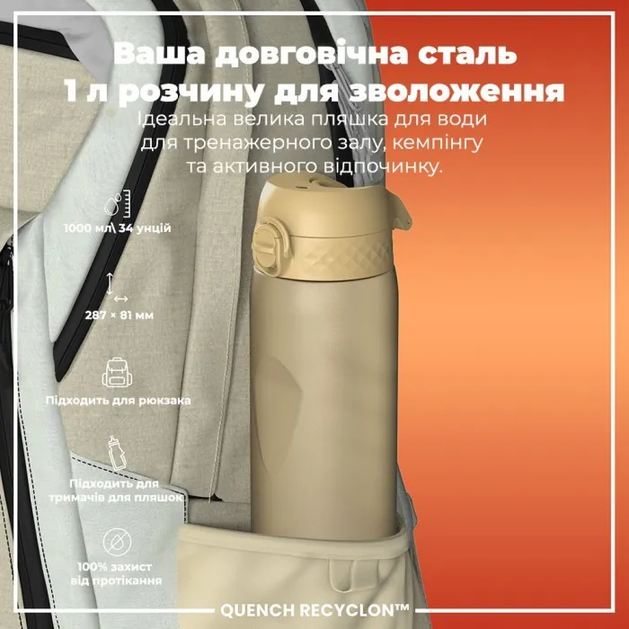 Картофель для воды ION8 1000 мл. (ЭКО бутылка) BPA Free, Desert