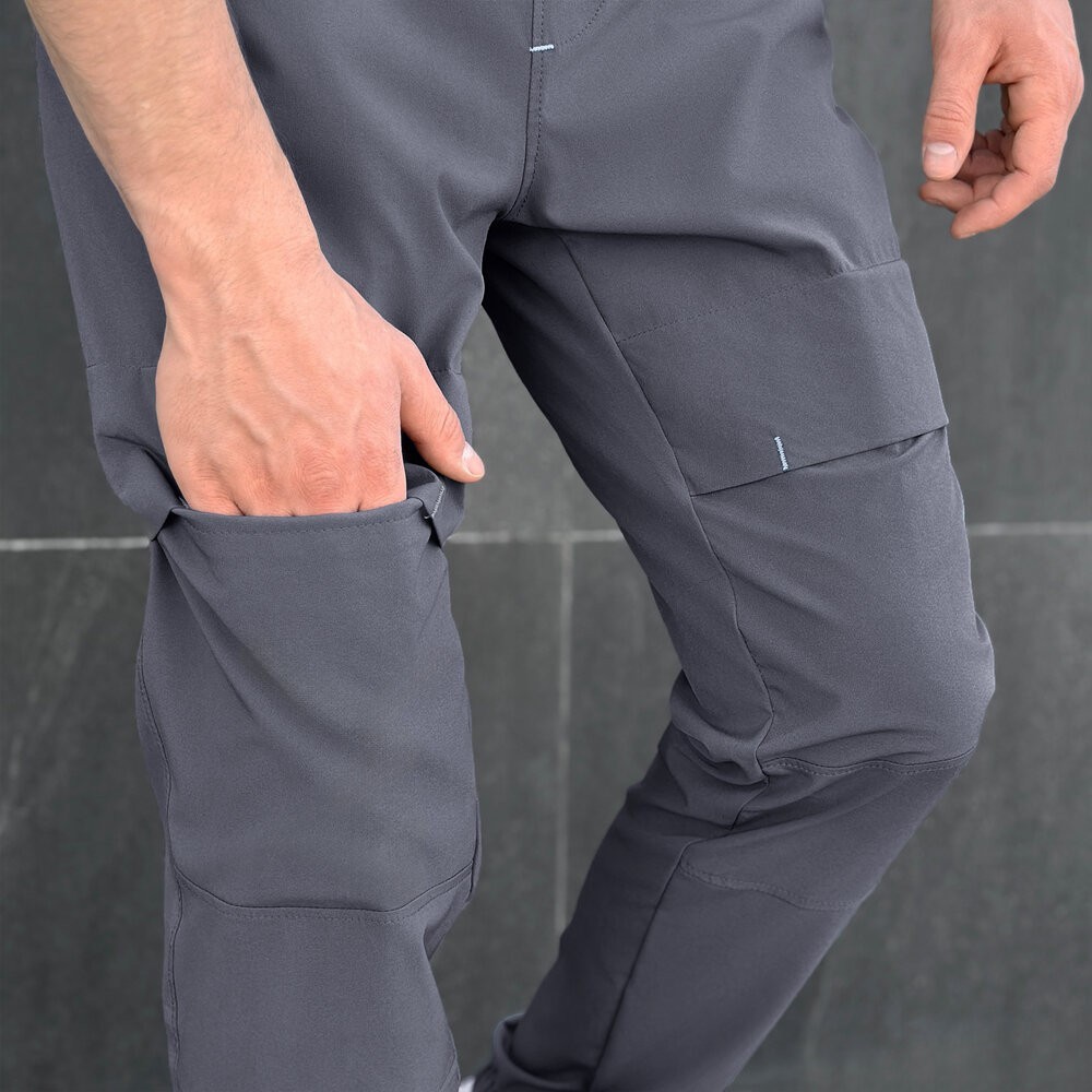 Мужские брюки джогеры с карманами антрацит Pobedov Vershyna