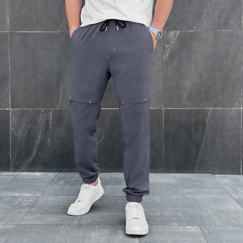 Мужские брюки джогеры с карманами антрацит Pobedov Vershyna