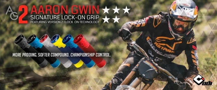 Гріпси ODI AG-2 Black/Blue w/ Black clamps (черно-сині з чорними замками), укр, укр