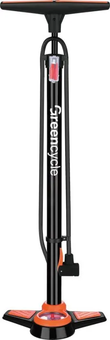 Підлоговий насос Green Cycle GPF-005 сталевий корпус, з манометром, Presta+Schrader, 160 psi