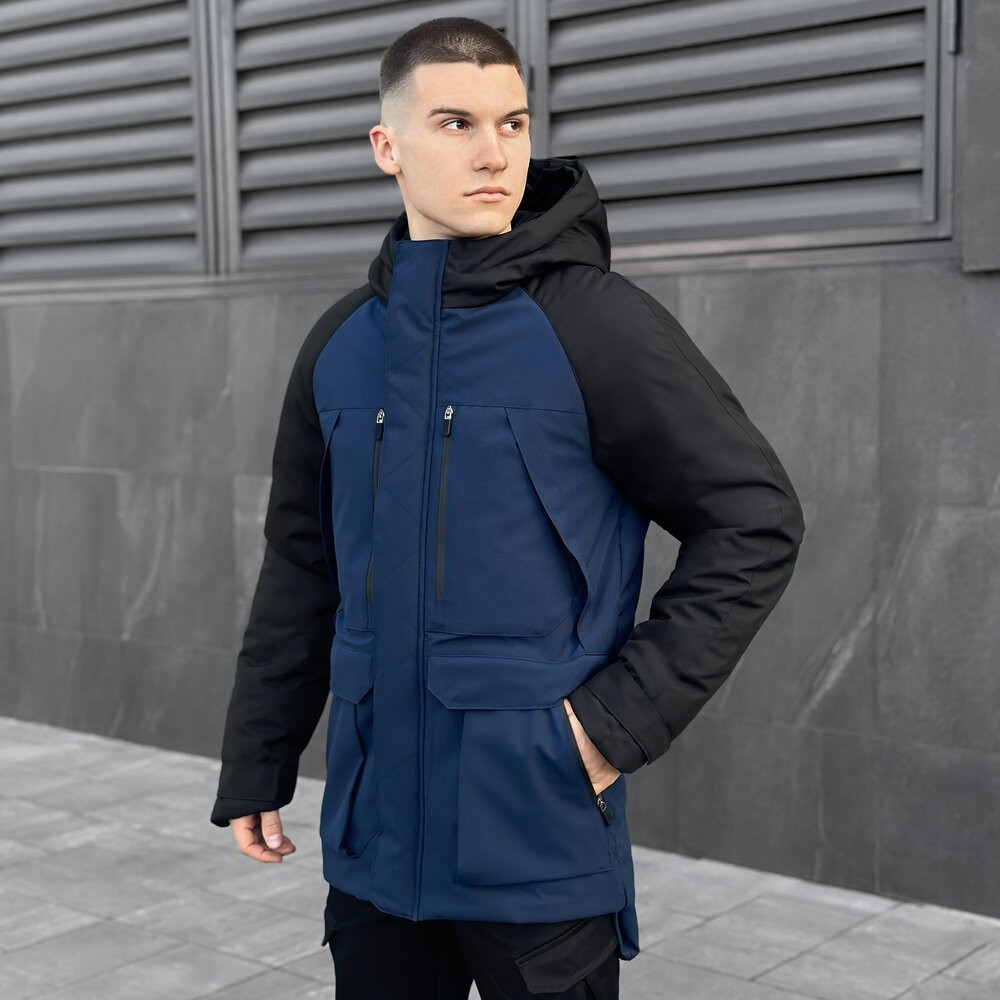 Парка чоловіча зимова з капюшоном Pobedov Seniora Udacha Gray