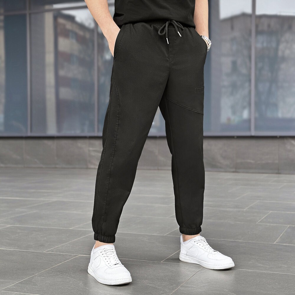 Чоловічі чорні джогери весняні з кишенями Pobedov Vortex, укр, укр