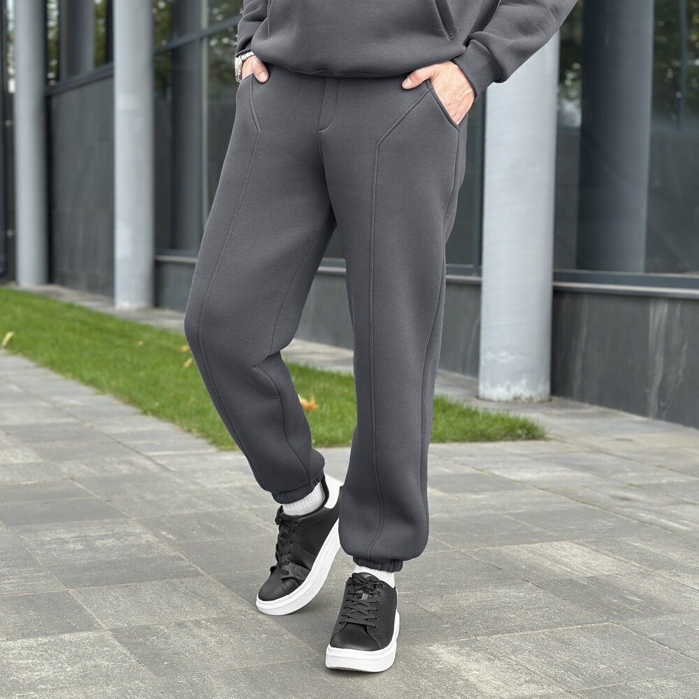 Комплект брюки и кофта Pobedov Grand ЗИМА. Темно-серый спортивный костюм