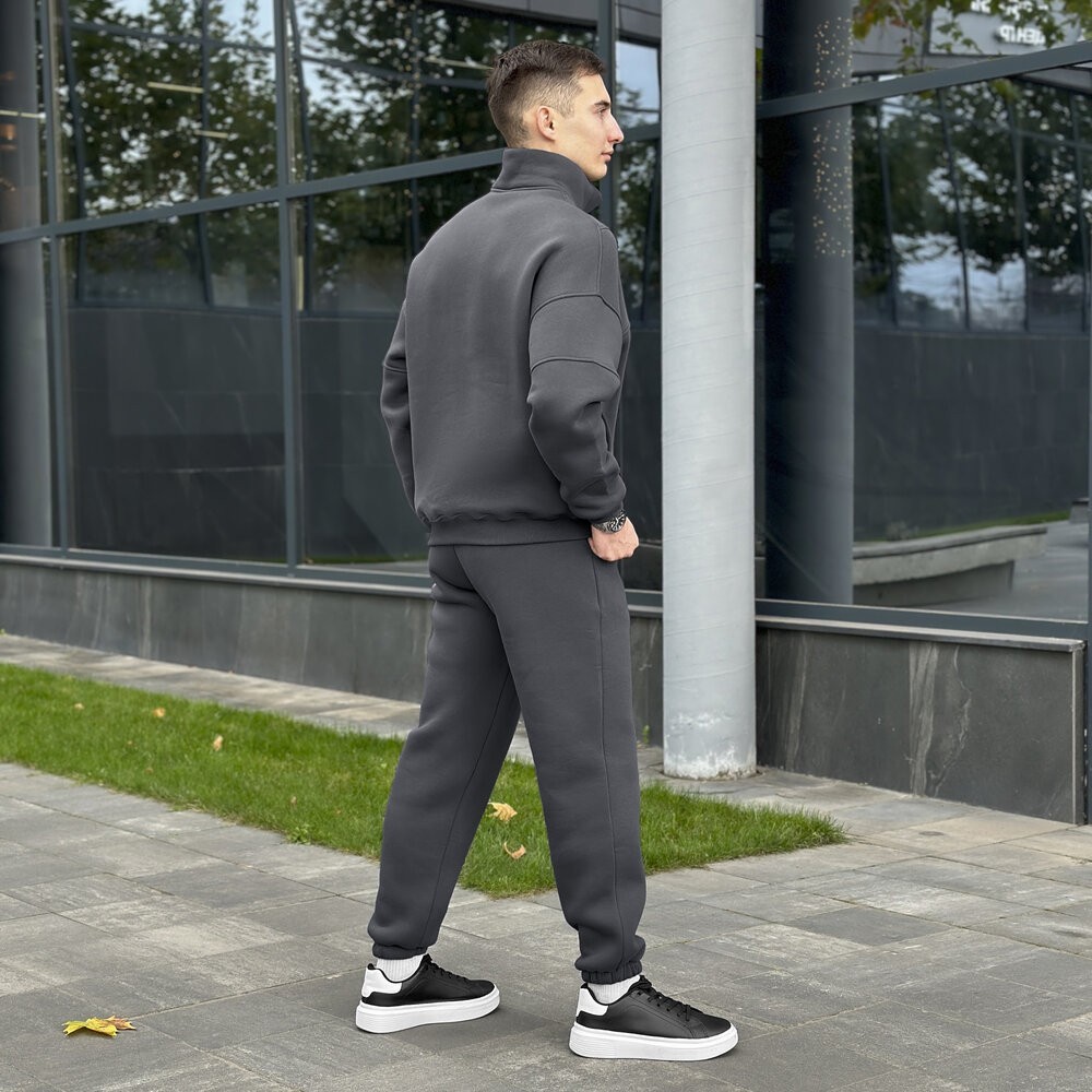 Комплект брюки и кофта Pobedov Grand ЗИМА. Темно-серый спортивный костюм