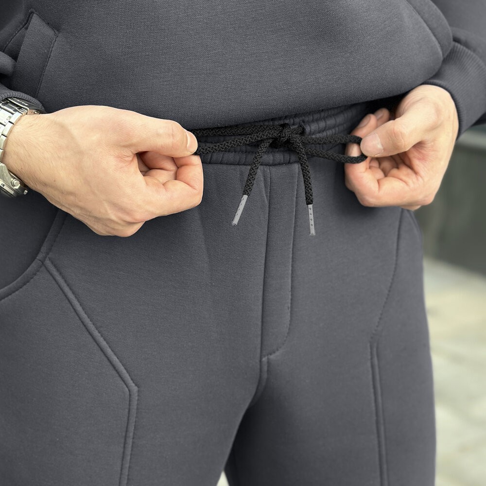 Комплект брюки и кофта Pobedov Grand ЗИМА. Темно-серый спортивный костюм