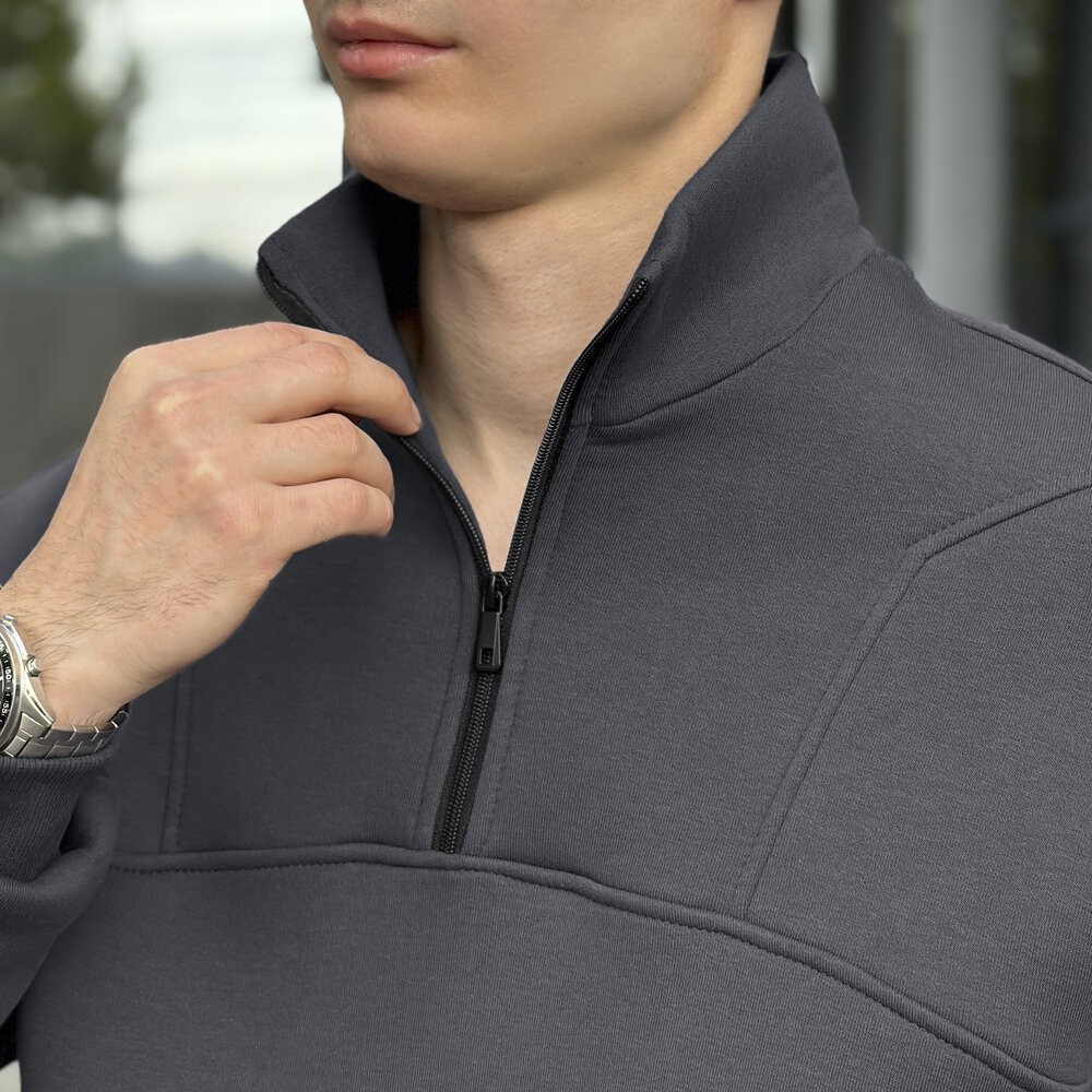 Комплект брюки и кофта Pobedov Grand ЗИМА. Темно-серый спортивный костюм