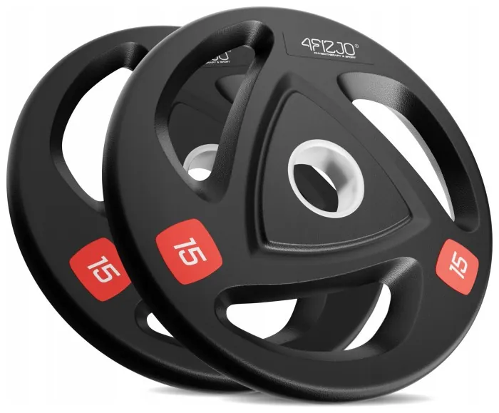 Диск олимпийский 4FIZJO 2 x 15 кг 51 мм металлический, прорезиненный Black (P-5905973401272)