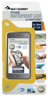 Гермочехол для телефона TPU Guide W/P Case for Smartphones Yellow, 13 х 7 см от Sea to Summit