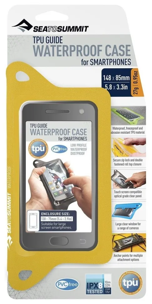Гермочехол для телефону TPU Guide W/P Case for Smartphones Yellow, 13 х 7 см від Sea to Summit (SHM_STS ACTPUSMARTPHYW)