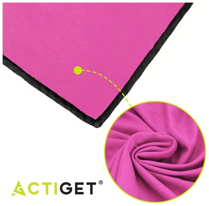 Рушник спортивний Actiget 180 x 100 см з мікрофібри ACT0187 Pink