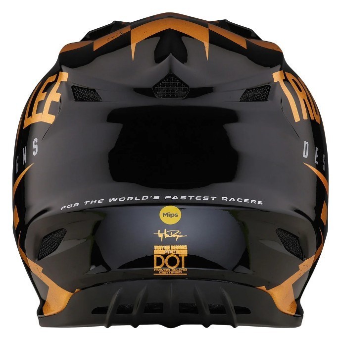Мотошолом TLD SE4 POLYACRYLITE HELMET RACE SHOP [BLACK/GOLD] XL