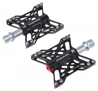 Педали Mpeda AL-77 алюм. платформа на пром. подшипниках. X-type (черный)