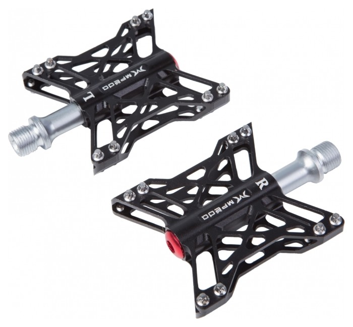 Педали Mpeda AL-77 алюм. платформа на пром. подшипниках. X-type (черный)