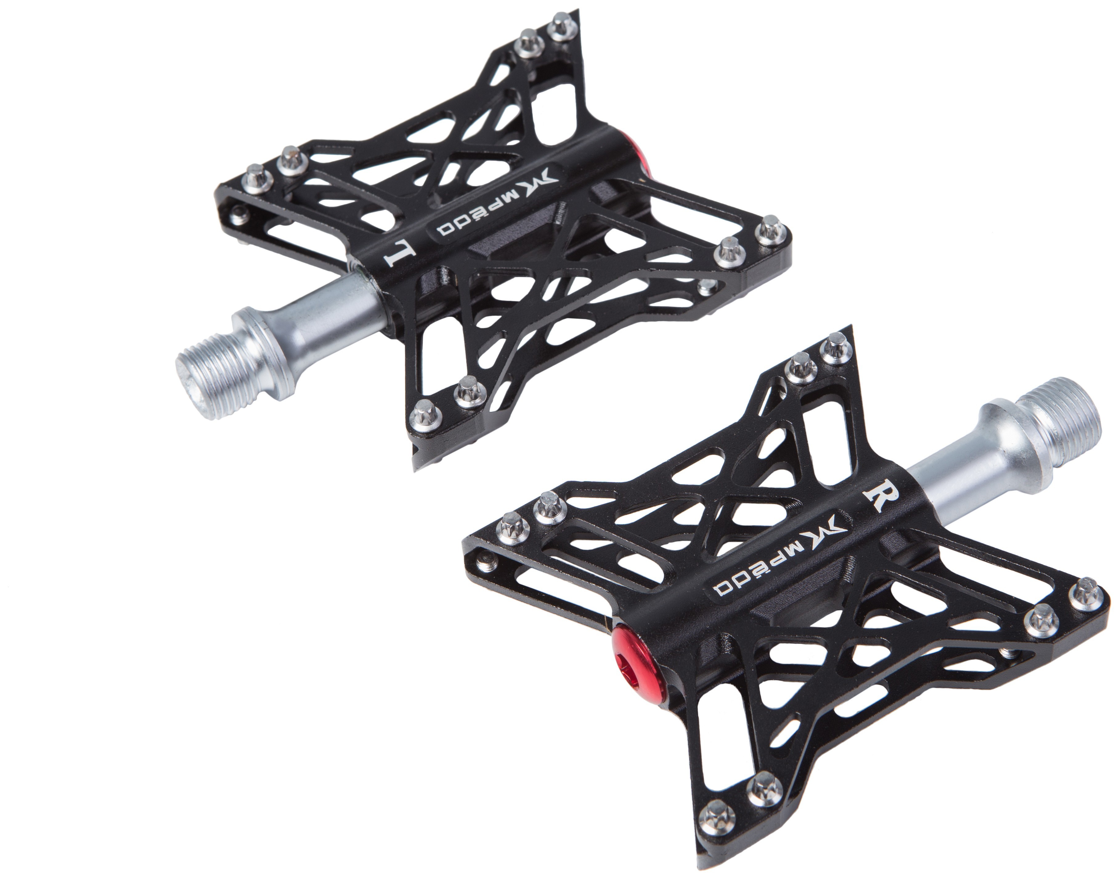 Педали Mpeda AL-77 алюм. платформа на пром. подшипниках. X-type (черный)