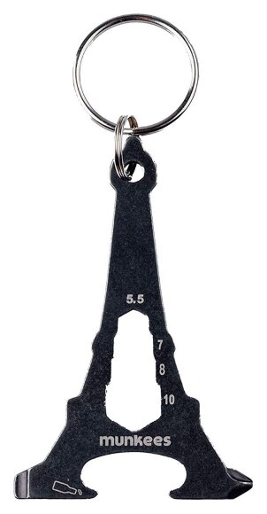 Munkees 2538 брелок-мультиинструмент Tool Eiffel Tower black