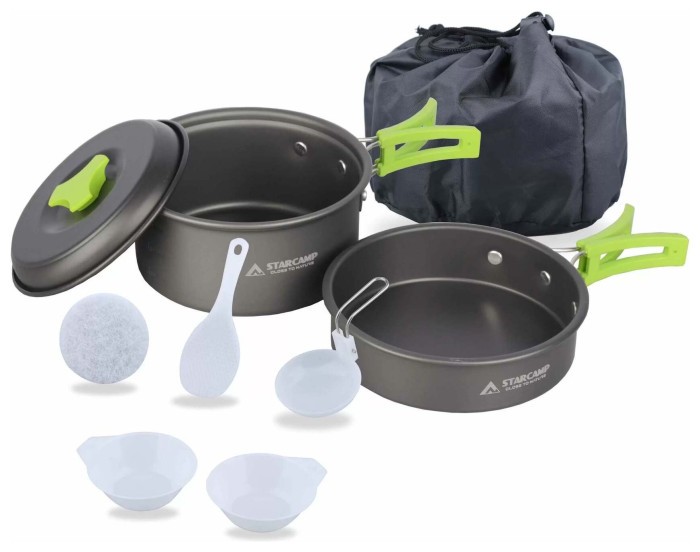 Набор посуды для кемпинга Starcamp Cookware set 1-2 HX-CK02 black