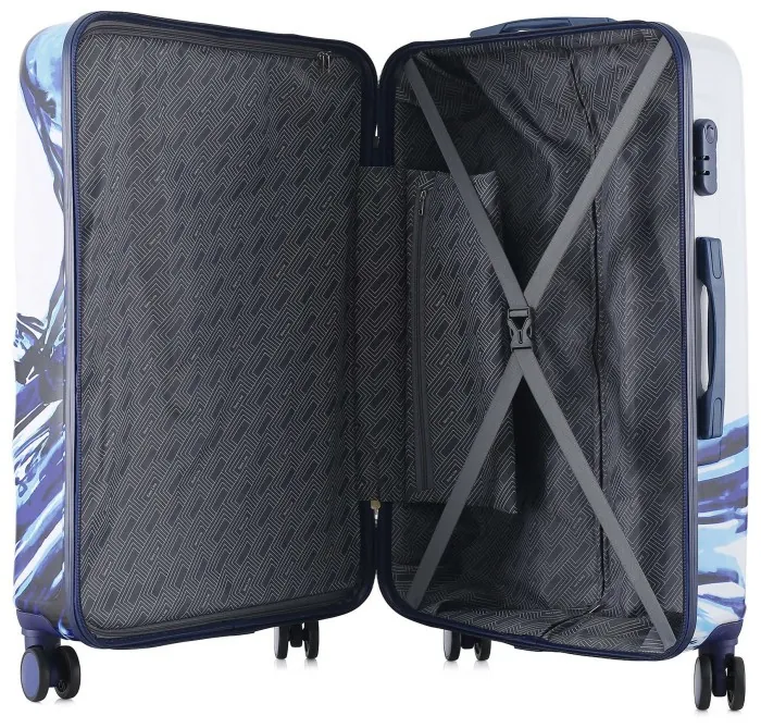 Валіза Semi Line 28" (L) White/Blue Print (T5653-3)