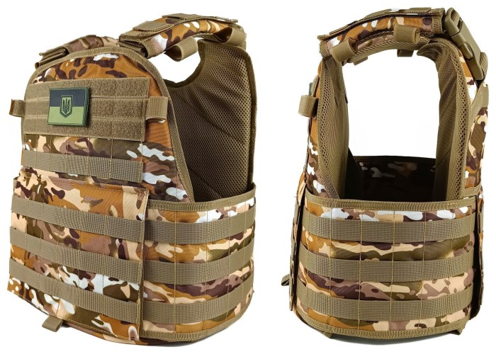 Плитоноска Pantsyr-2 (тактический военный жилет, бронежилет MOLLE) Multicam Arid