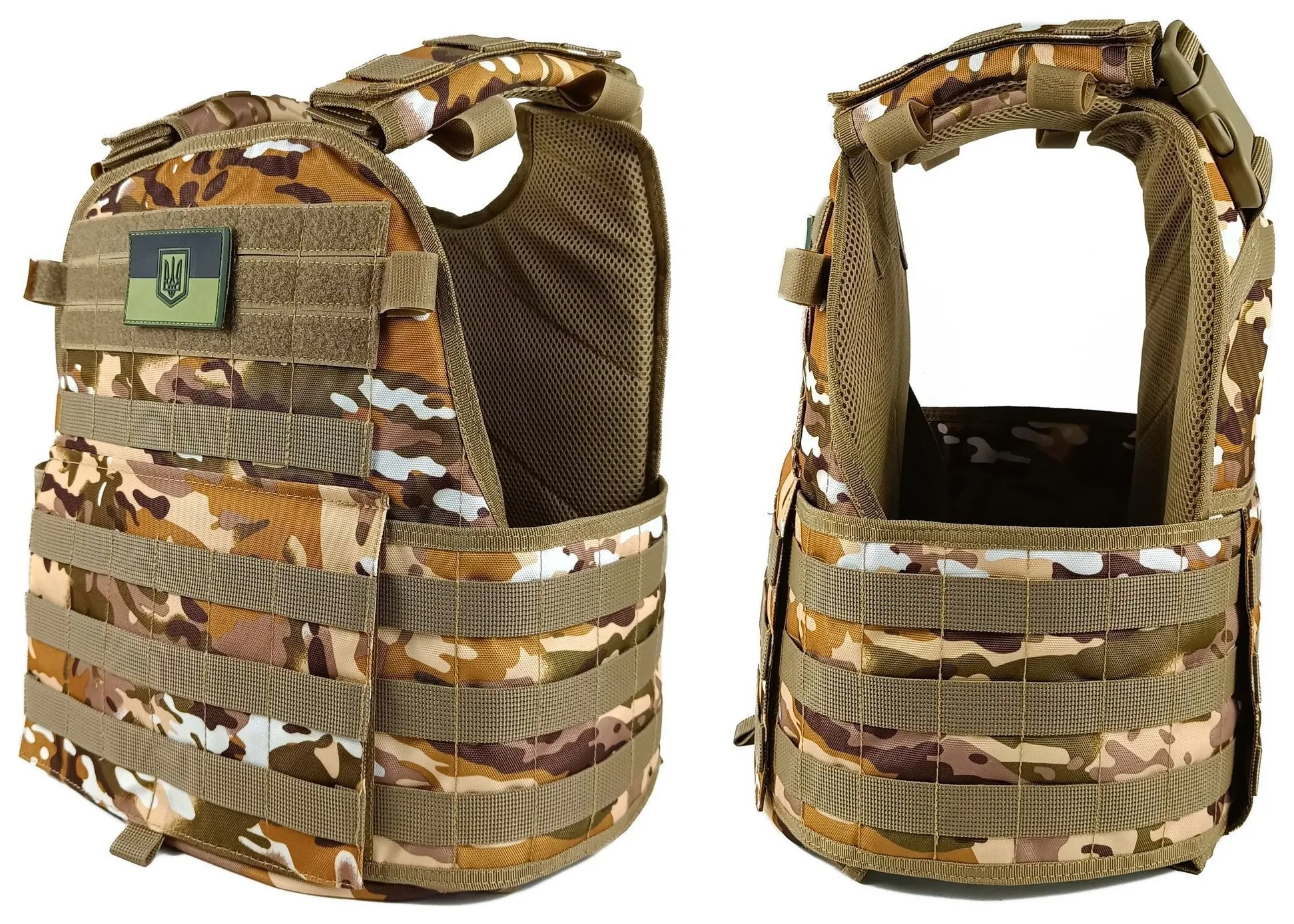 Плитоноска Pantsyr-2 (тактичний військовий жилет, бронежилет MOLLE) Multicam Arid (EFIT_2411)