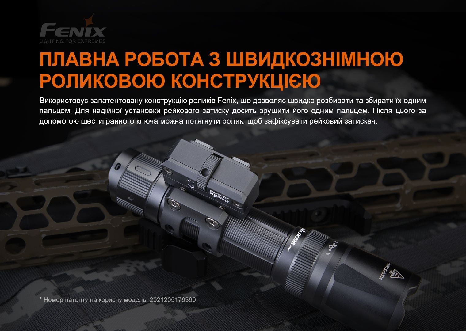 Кріплення на зброю для ліхтарів Fenix ALG-16, укр, укр