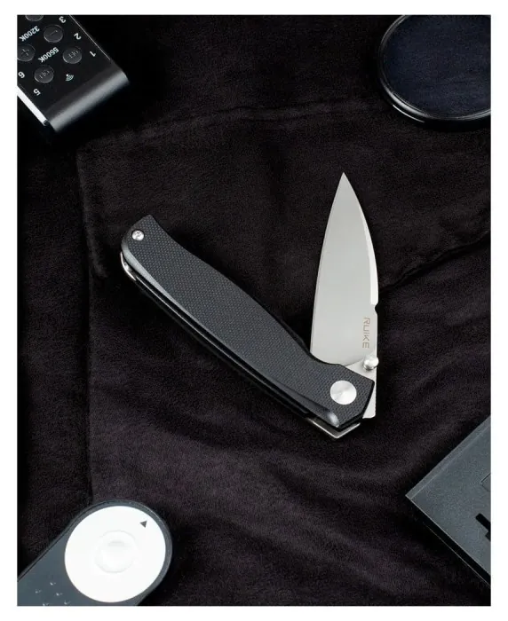 Нож складной карманный Ruike M662-TZ, (7.4 см) steel 154СМ/TC4 (титан) + G10 черный