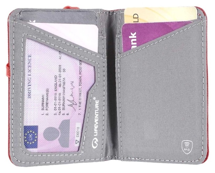 Кошелек Lifeventure Recycled RFID Card Wallet raspberry