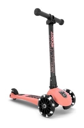 Самокат Scoot and Ride Highwaykick-3 со светящимися колесами, персик