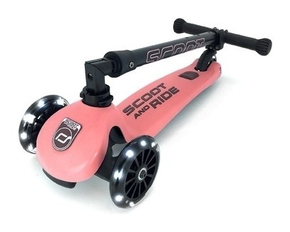 Самокат Scoot and Ride Highwaykick-3 со светящимися колесами, персик