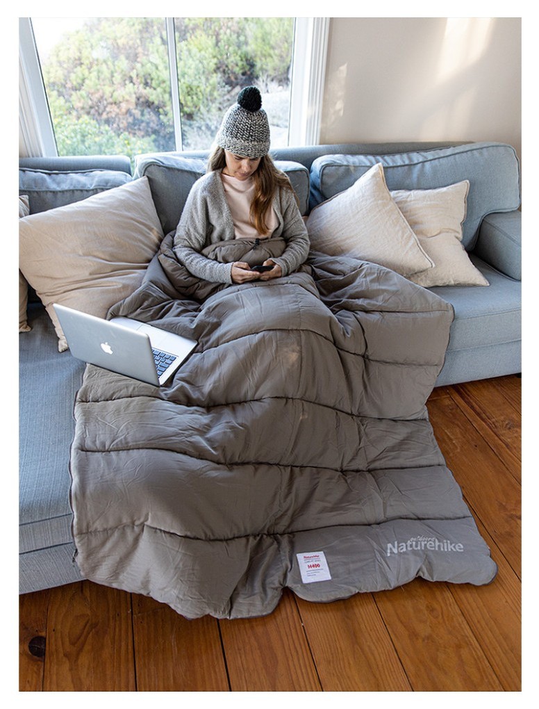 Спальный мешок с капюшоном с обычным мешком для хранения Naturehike M300 CNK2350WS023, зеленый, левый