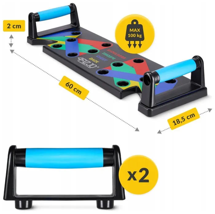 Упори (дошка) для віджимань зі змінним хватом 4FIZJO Push-up Board (P-5907739312501)