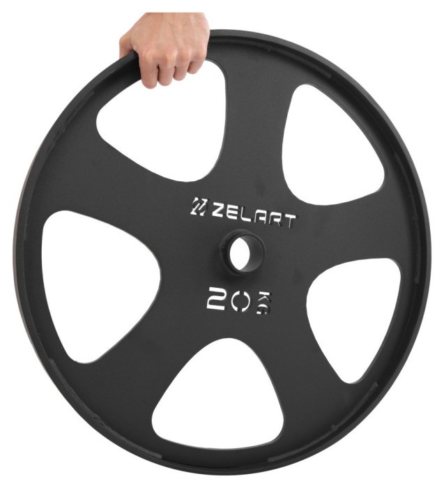 Блинчики диски стальные для становой тяги Deadlift Pulling Weight Plates Zelart TA-6961-20 20кг