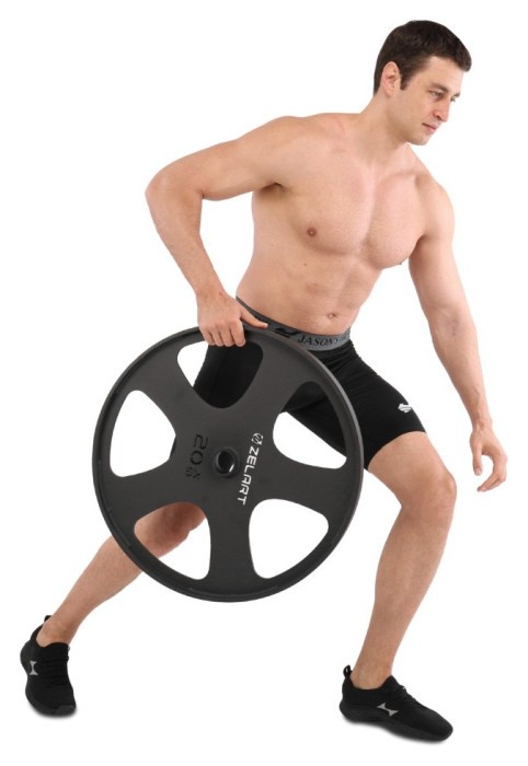 Блинчики диски стальные для становой тяги Deadlift Pulling Weight Plates Zelart TA-6961-20 20кг