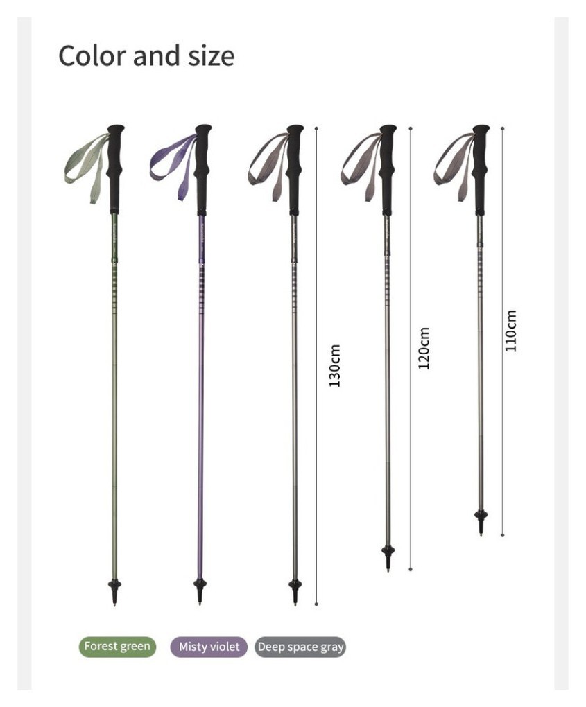 Трекінгова палиця Naturehike CNK2450DS016, 120 см, сіра, укр, укр