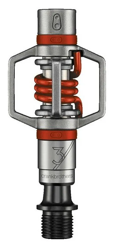 Педалі для велосипеда Crankbrothers EGGBEATER 3 9/16" Silver/red (15319) (Червоний, Сріблястий)